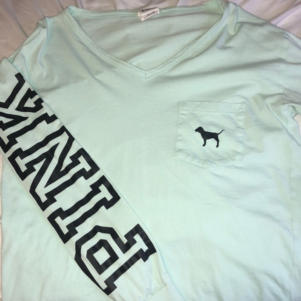 PINK long sleeve v-neck